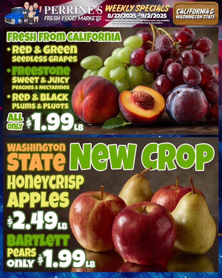 California & Washington State Fruits