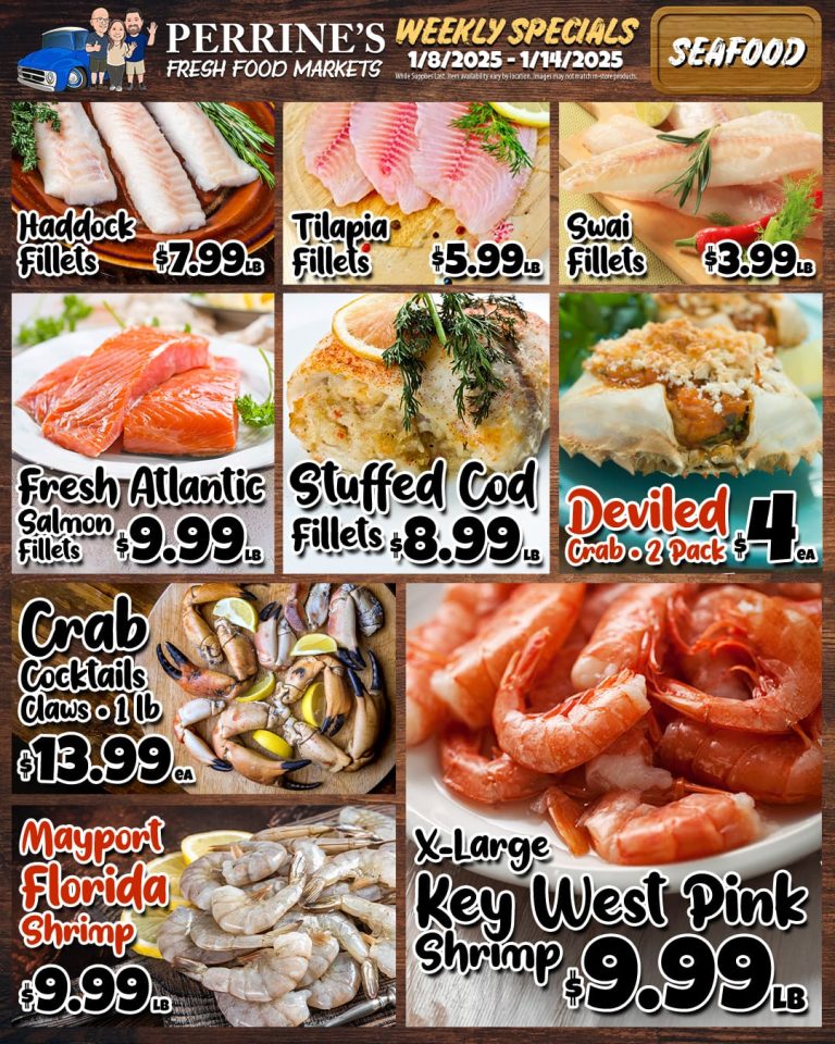 Jan 8 - Jan 14, 2025 - Weekly Specials - Seafood