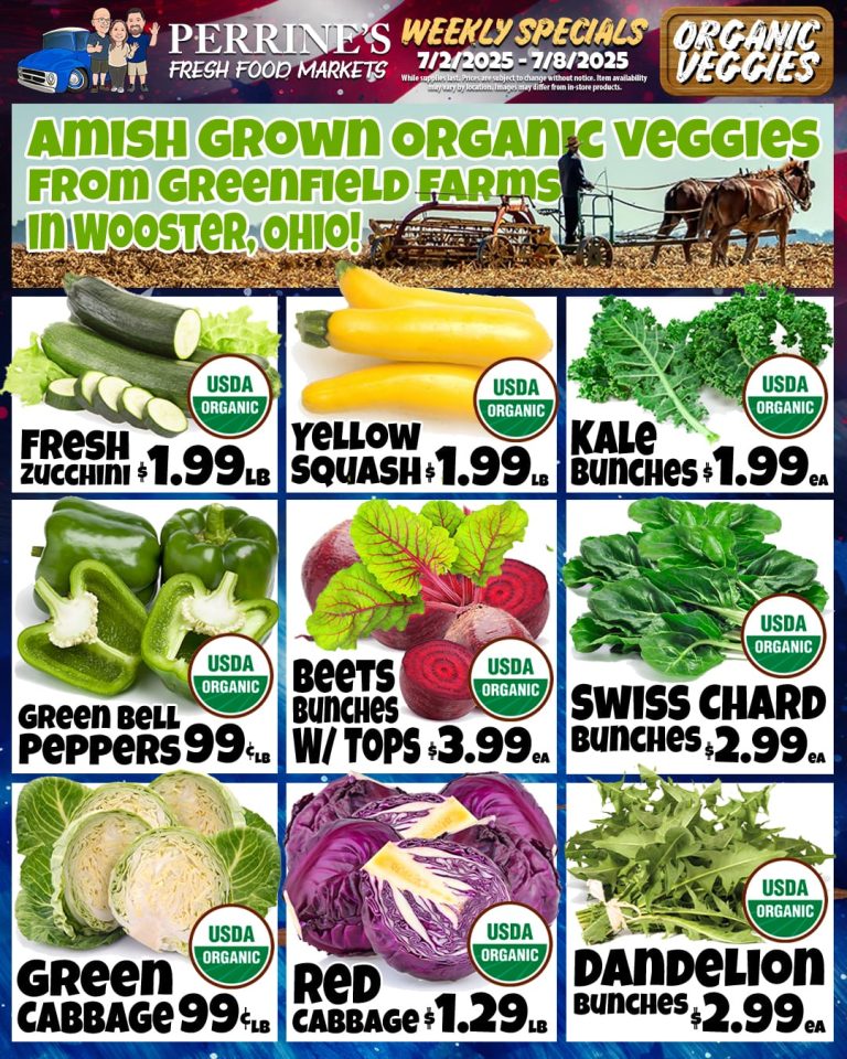 Jul 2 - Jul 8, 2025 - Weekly Specials - Organic Veggies