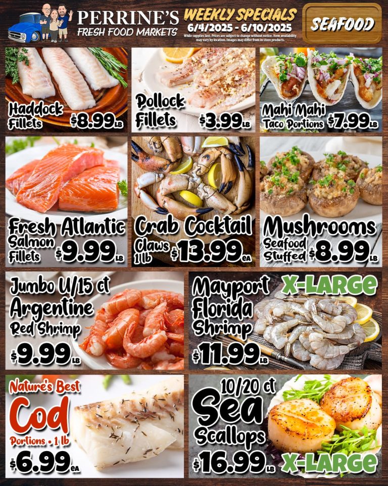 Jun 4 - Jun 10, 2025 - Weekly Specials - Seafood