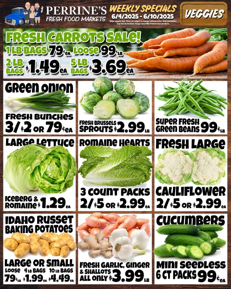 Jun 4 - Jun 10, 2025 - Weekly Specials - Veggies