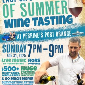 Port Orange Wine Tasting Tickets – Sunday 8/31/25 – 7pm to 9pm