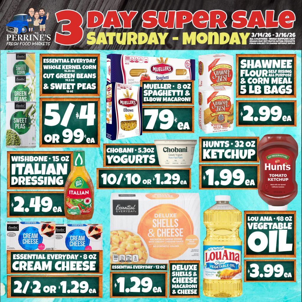 3 Day Sales - Mar 14 - Mar 16, 2026 - Grocery