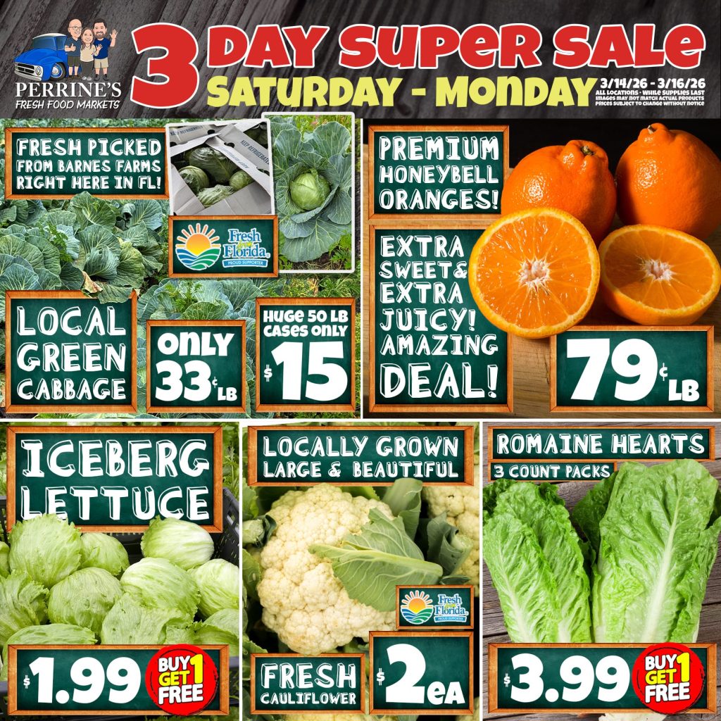 3 Day Sales - Mar 14 - Mar 16, 2026 - Produce Spotlight