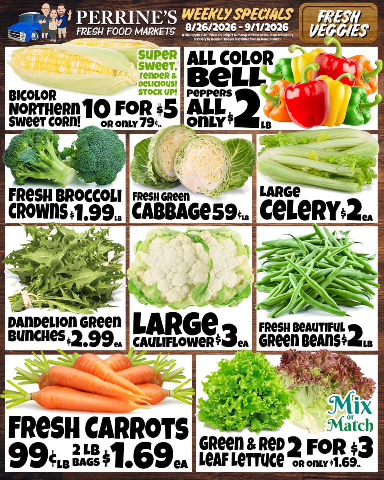 Aug 26 - Sep 1, 2026 - Weekly Specails - Fresh Veggies