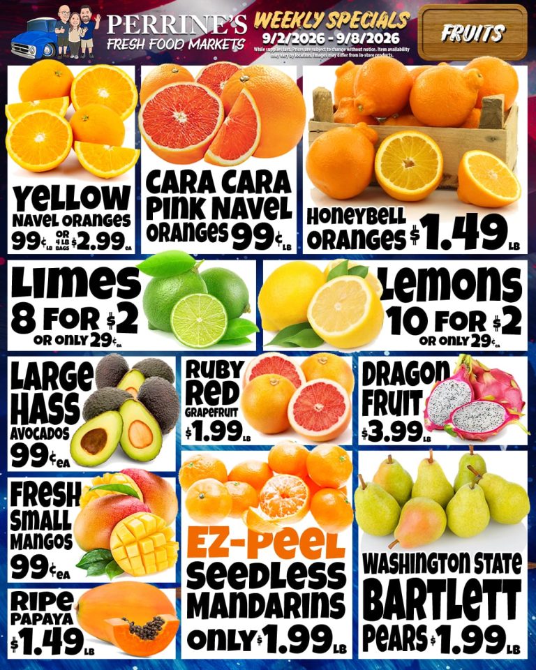 Sep 2 - Sep 9, 2026 - Weekly Specials - Fruits