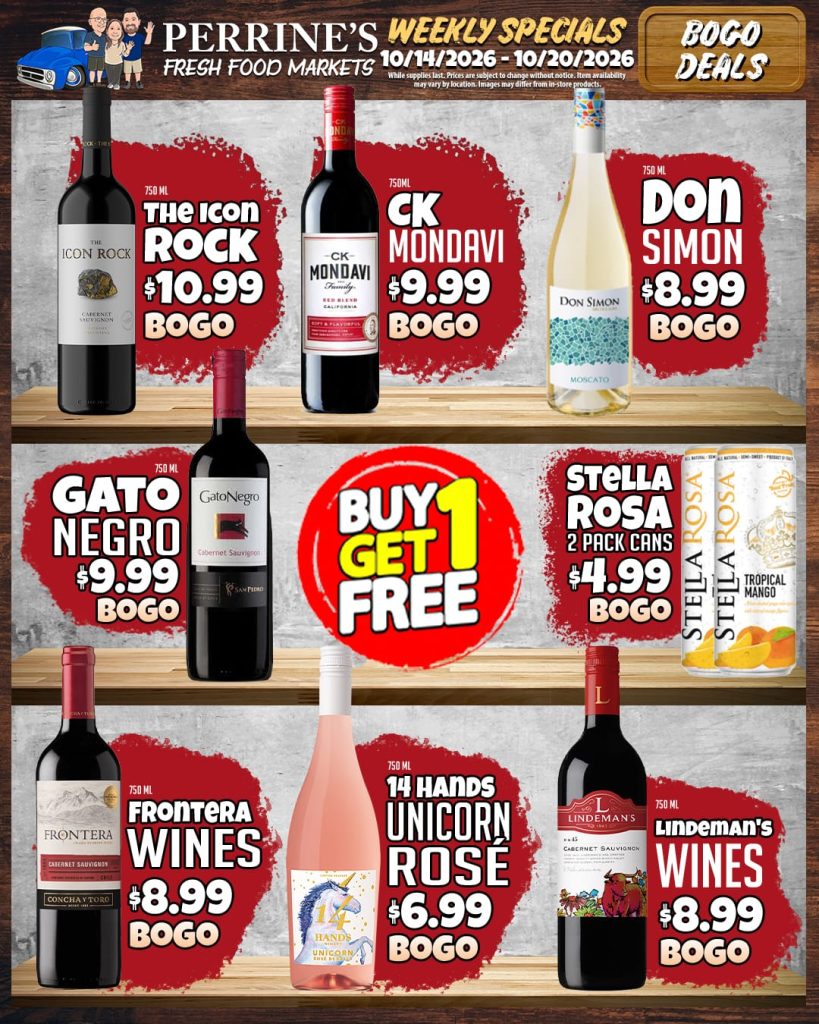 Oct 14 - Oct 20, 2026 - Weekly Specials - BOGO Wines