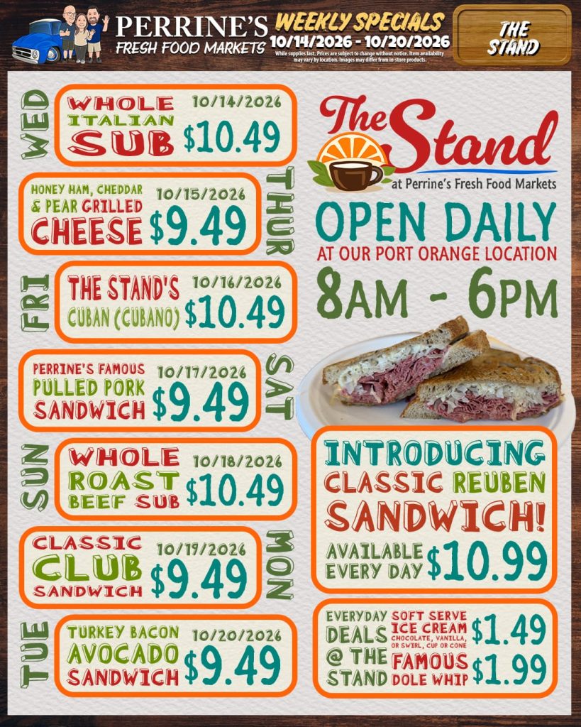 Oct 14 - Oct 20, 2026 - Weekly Specials - The Stand