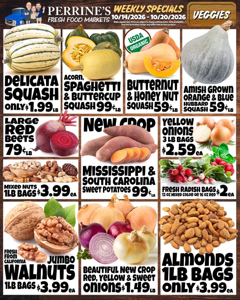Oct 14 - Oct 20, 2026 - Weekly Specials - Veggies